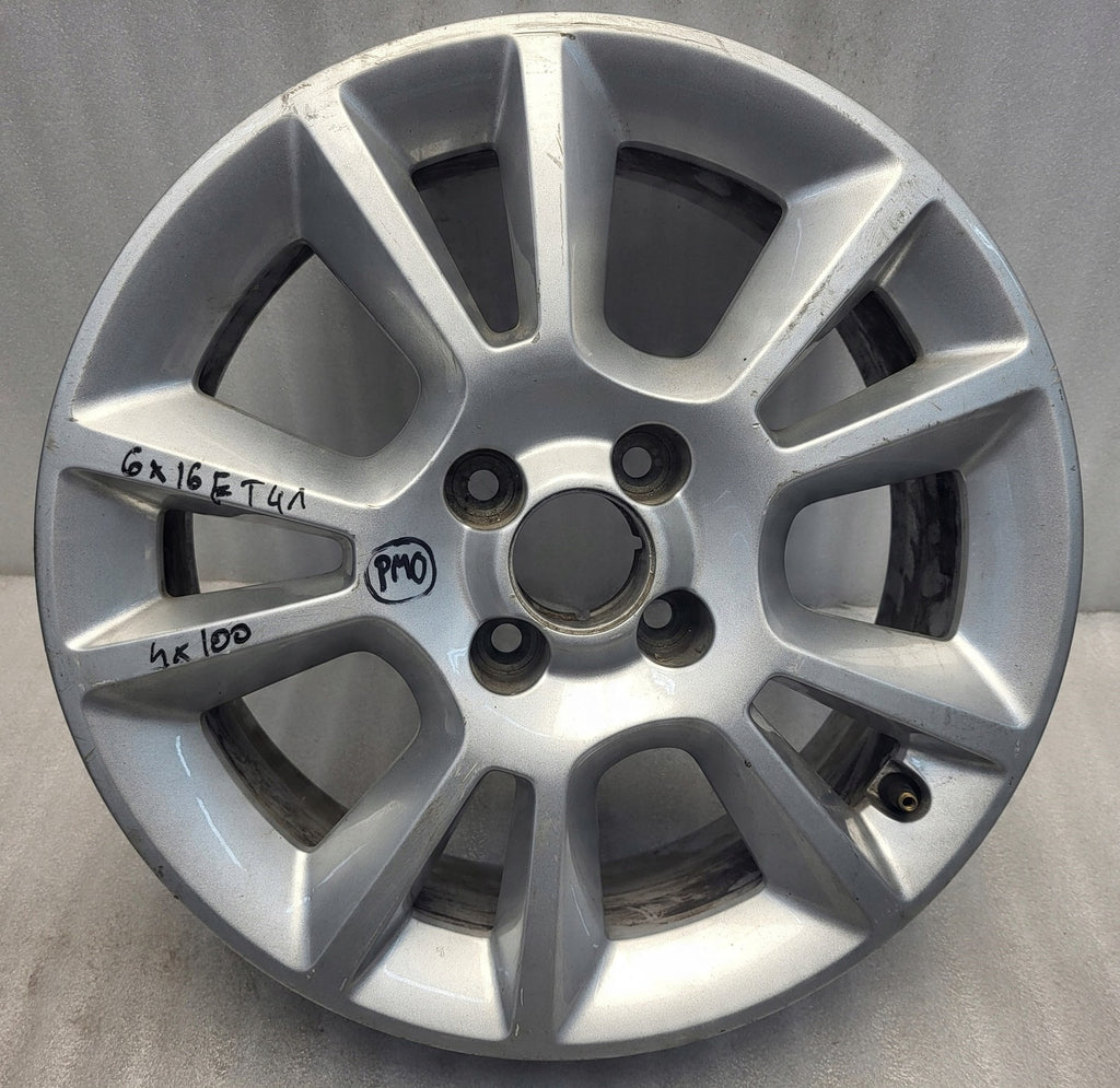 1x Alufelge 16 Zoll 6.0" 4x100 41ET Glanz Silber 93162534 Opel Corsa D Rim Wheel
