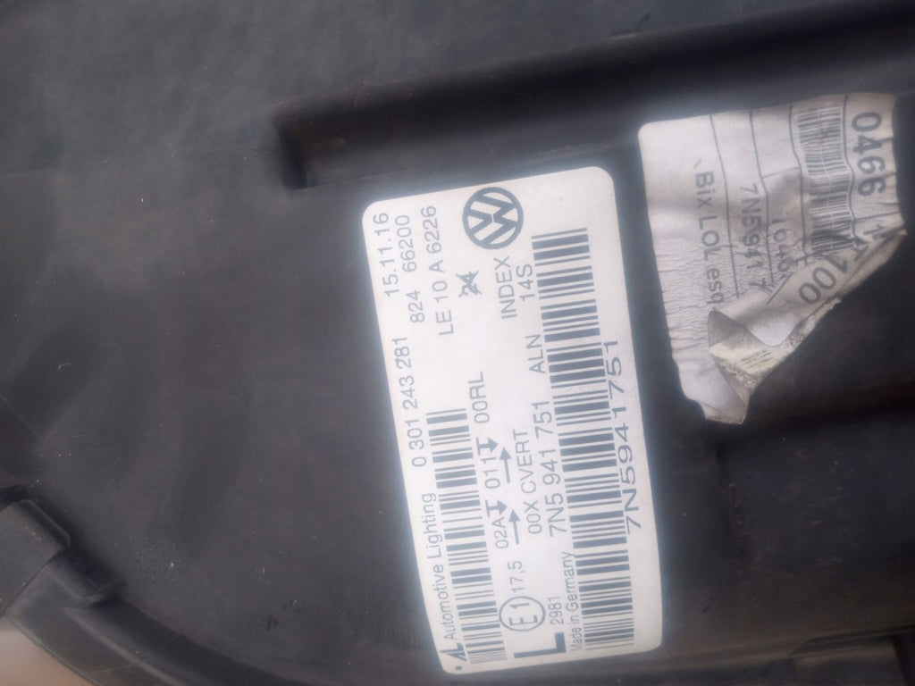 Frontscheinwerfer Seat Alhambra 7N5941751 Xenon Ein Stück (Rechts oder Links)