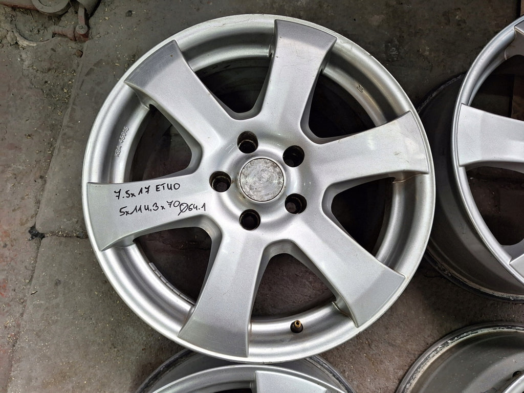 4x Alufelge 17 Zoll 7.5" 5x114.3 40ET KBA46389 Honda Civic Cx-5 Rim Wheel FEL8608224615ir