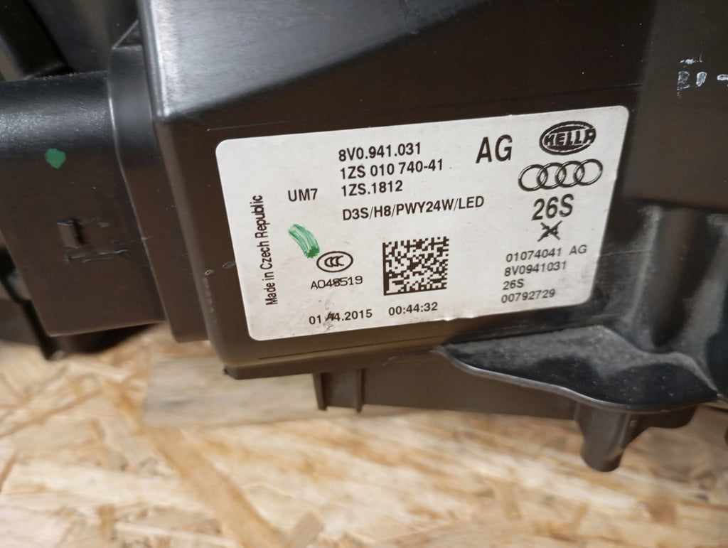 Frontscheinwerfer Audi A3 8V0941031 LED Ein Stück (Rechts oder Links) Headlight