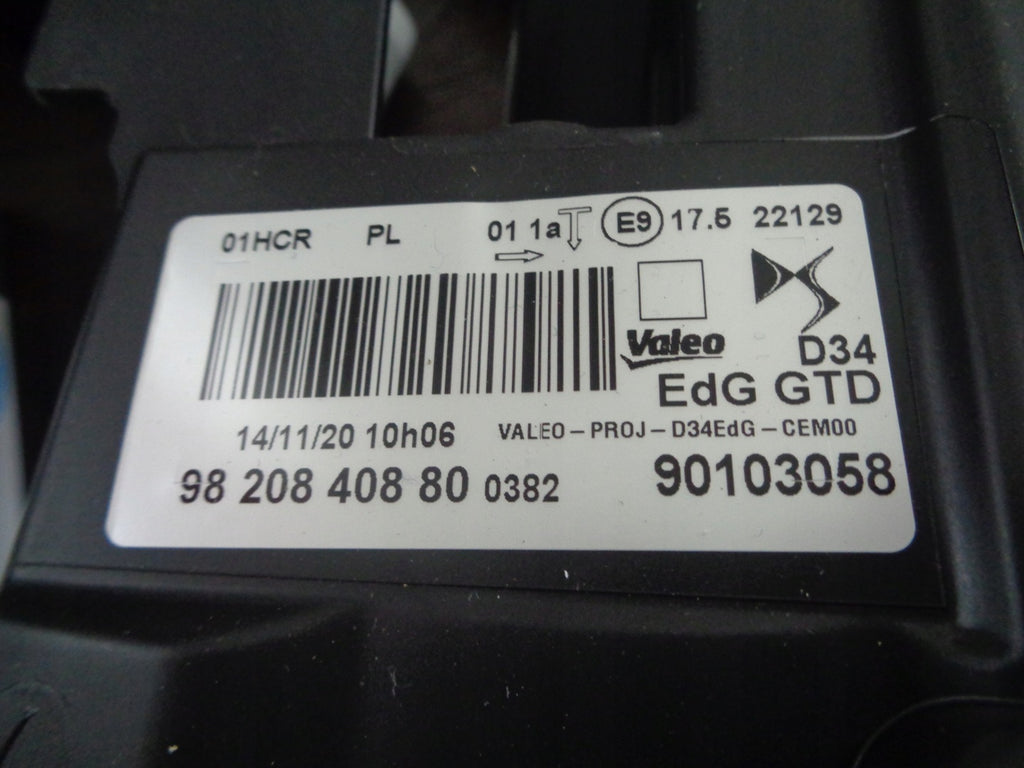 Frontscheinwerfer Citroën Ds3 9820840880 Links Scheinwerfer Headlight