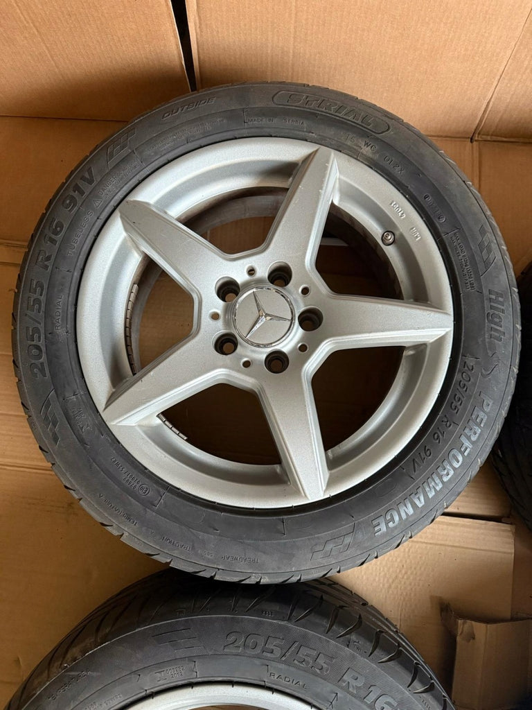 4x Alufelge 16 Zoll 7.0" 5x112 38ET Glanz Silber Mercedes-Benz W245 W169 FEL8250107696of