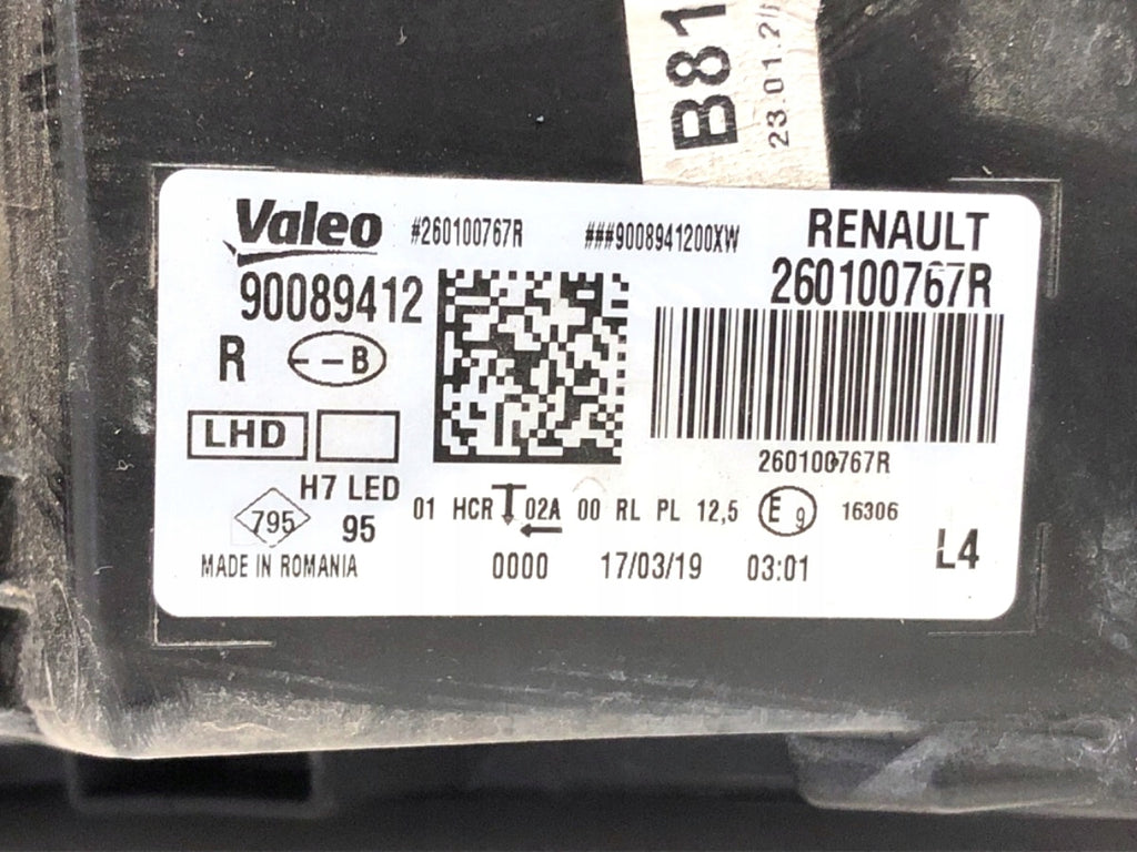 Frontscheinwerfer Renault Megane IV 260100767R Rechts Scheinwerfer Headlight SCH5652604557wp