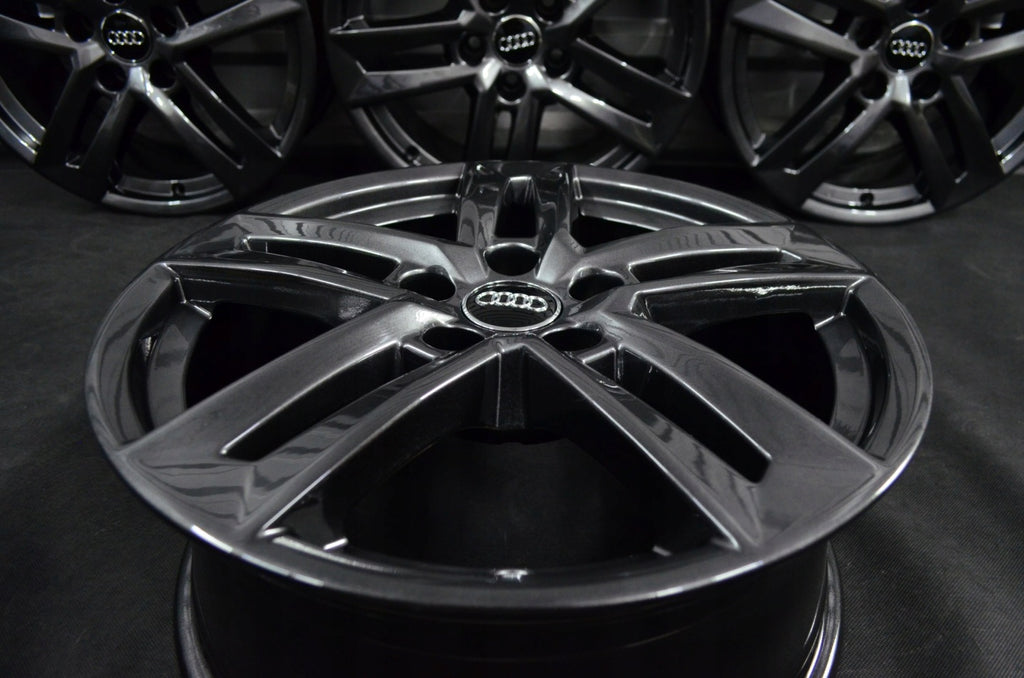 4x Alufelge 17 Zoll 7.0" 5x112 42ET Schwarz Audi B6 B7 Rim Wheel FEL3161850127mx