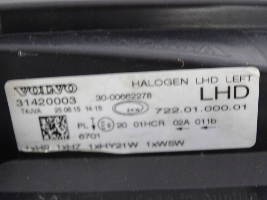 Frontscheinwerfer Volvo V40 31420003 Ein Stück (Rechts oder Links) Headlight SCH5734858265ov