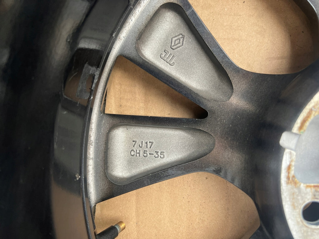 1x Alufelge 17 Zoll 7.0" 5x114.3 35ET Glanz Schwarz 403009172 Mg Megane 1