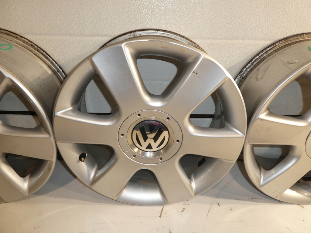 4x Alufelge 16 Zoll 6.5" 5x112 50ET Glanz Silber 1T0601025C VW Touran Rim Wheel FEL8805388623fv