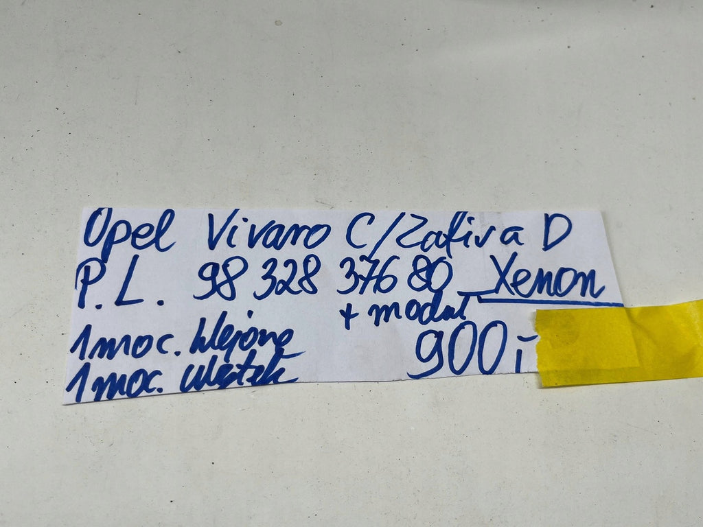 Frontscheinwerfer Opel Zafira Life 9832837680 Ein Stück (Rechts oder Links) SCH7678606101ti