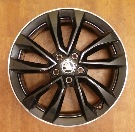 1x Alufelge 18 Zoll 7.0" 5x112 45ET Glanz Schwarz 57A601025AS Skoda Karoq FEL2316475663jp
