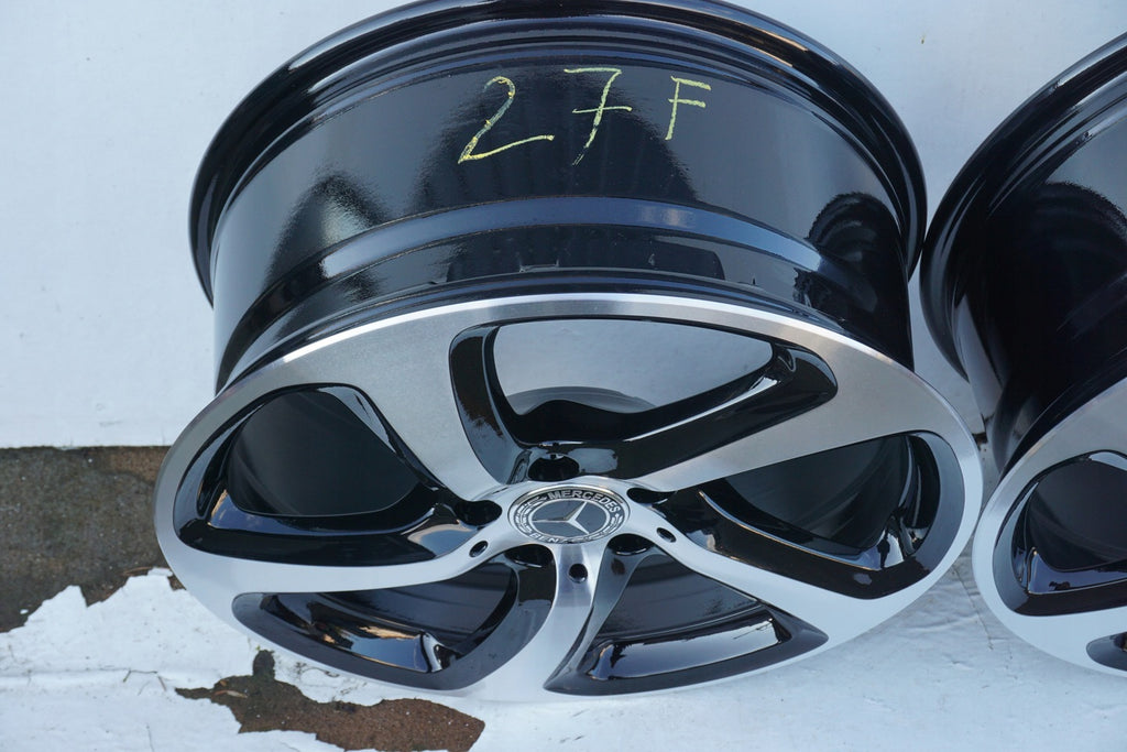 4x Alufelge 18 Zoll 8.0" 5x112 43ET Glanz Schwarz A2134013200 Mercedes-Benz W213