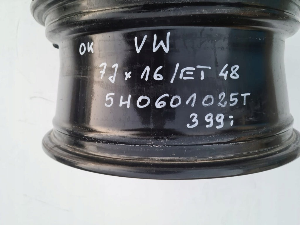 1x Alufelge 16 Zoll 7.0" 5x112 48ET 5H0601025T Vw Rim Wheel FEL7408374969tf
