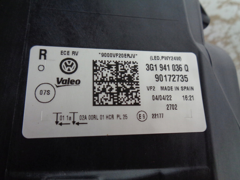 Frontscheinwerfer VW Passat B8 3G1941036Q Full LED Rechts Scheinwerfer Headlight