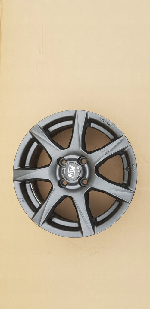 1x Alufelge 15 Zoll 6.0" 4x100 35ET Matt Grau KBA49524 Kia Rim Wheel