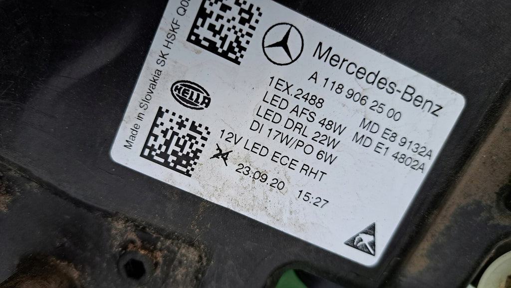 Frontscheinwerfer Mercedes-Benz Cla A1189062500 LED Links Scheinwerfer Headlight SCH3347585919uo
