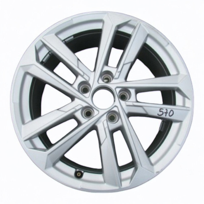 1x Alufelge 17 Zoll 6.5" 5x112 43ET Glanz Silber 8Y0601025L Audi A3 Rim Wheel