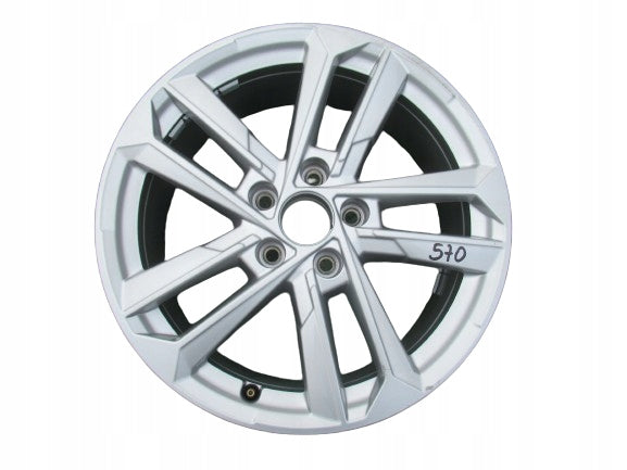 1x Alufelge 17 Zoll 6.5" 5x112 43ET Glanz Silber 8Y0601025L Audi A3 Rim Wheel FEL8485600752kr