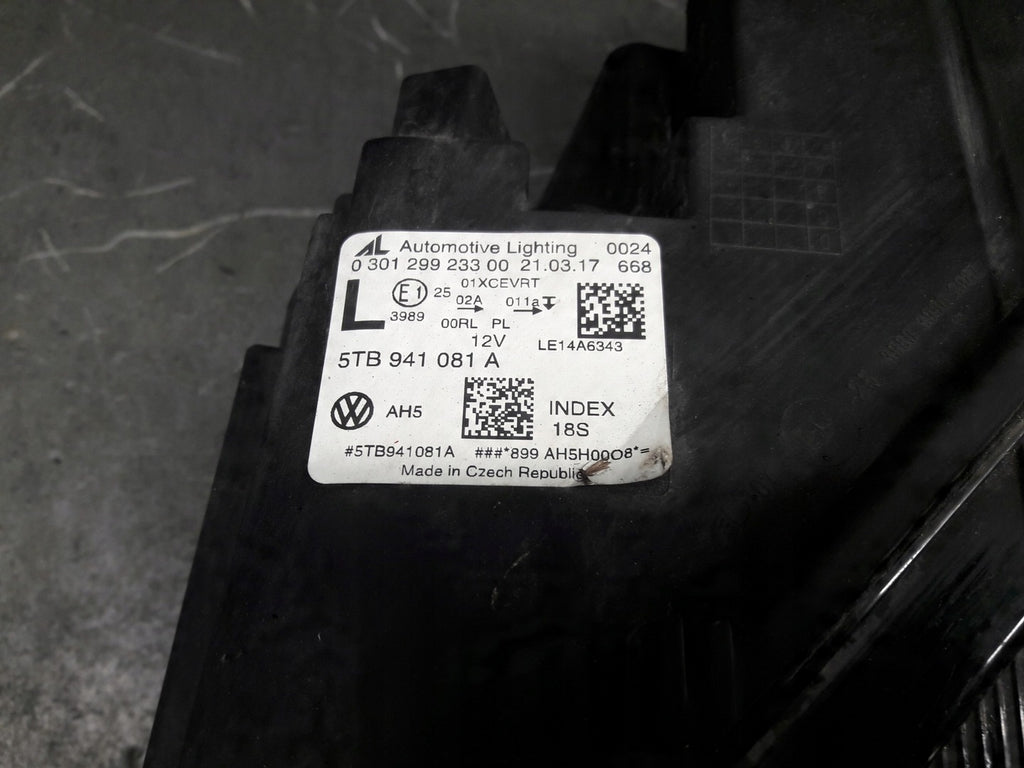 Frontscheinwerfer VW Touran 5TB941081A Links Scheinwerfer Headlight