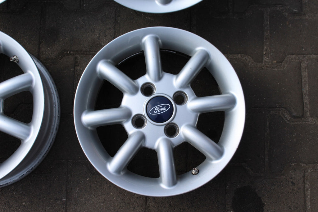 4x Alufelge 14 Zoll 5.0" 4x108 36ET Glanz Silber Ford Rim Wheel FEL3043281208hb