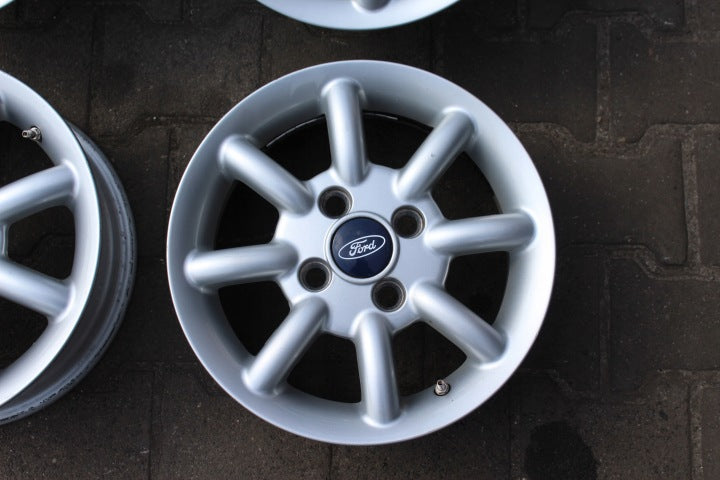 4x Alufelge 14 Zoll 5.0" 4x108 36ET Glanz Silber Ford Rim Wheel FEL3043281208hb