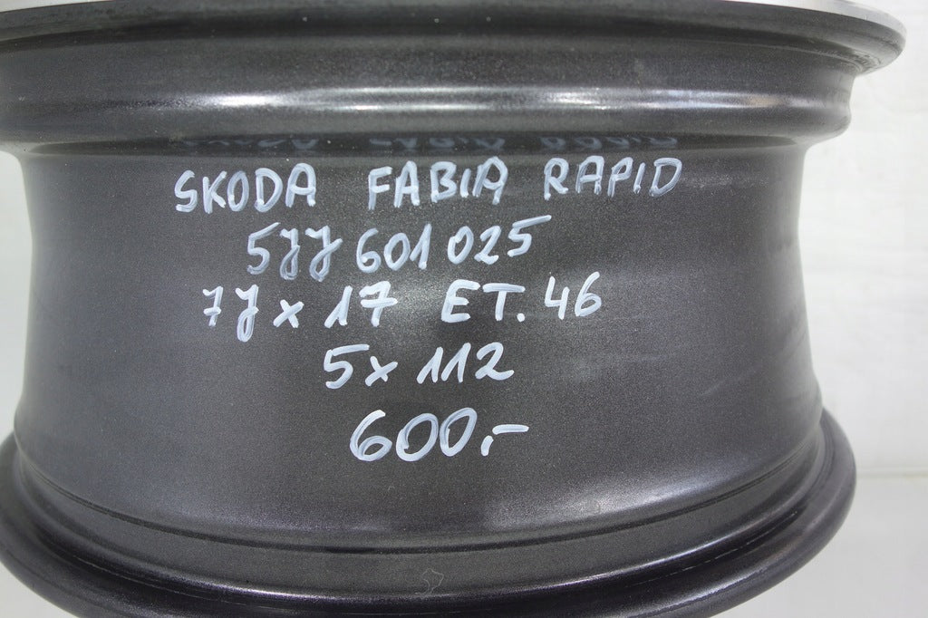 1x Alufelge 17 Zoll 7.0" 5x100 46ET 5JJ601025 Skoda Fabia Rapid Rim Wheel FEL9249997999ti