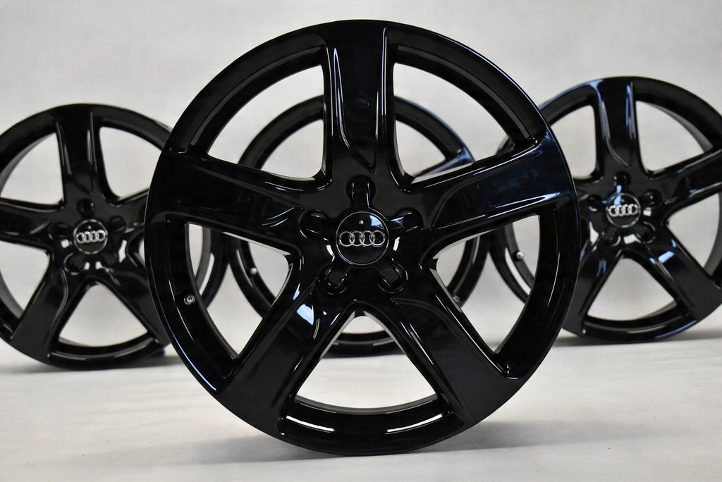 4x Alufelge 18 Zoll 8.0" 5x112 41ET Glanz Schwarz 4G9601025E Audi C7 A4 B9
