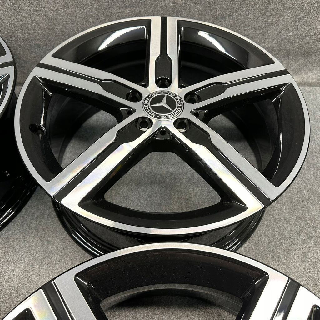 4x Alufelge 18 Zoll 7.5" 5x112 49ET Glanz Schwarz A1774013200 Mercedes-Benz Cla FEL4150679792hg