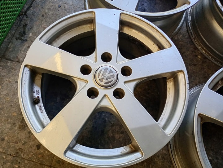 4x Alufelge 16 Zoll 6.5" 5x112 KBA49296 VW Rim Wheel FEL9467263366uu