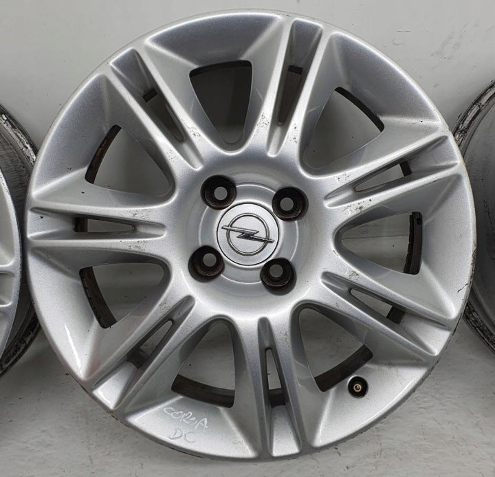 4x Alufelge 16 Zoll 6.0" 4x100 37ET Schwarz Opel Meriva Corsa E D Rim Wheel FEL7797532194hl