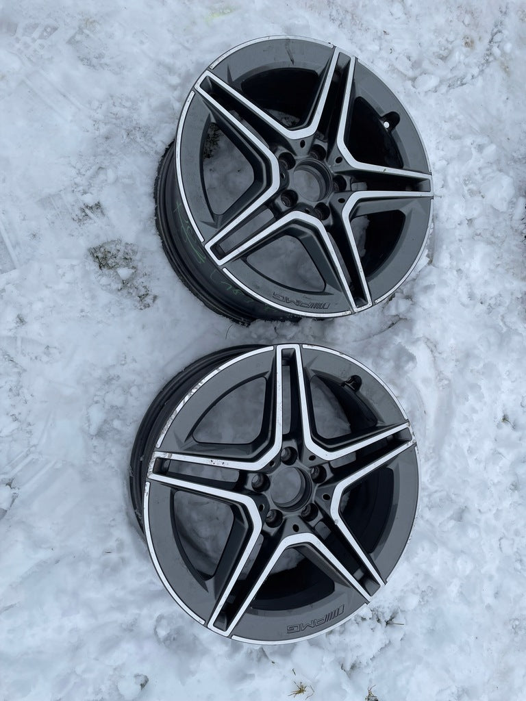 2x Alufelge 18 Zoll 7.5" 5x112 49ET Glanz A1774011500 Mercedes-Benz Rim Wheel FEL7580097289vu