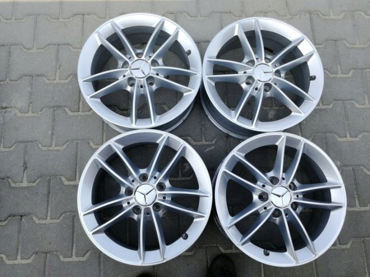 4x Alufelge 16 Zoll 6.5" 5x112 44ET A1774010100 Mercedes-Benz Cla Slc Rim Wheel FEL9135231695oq