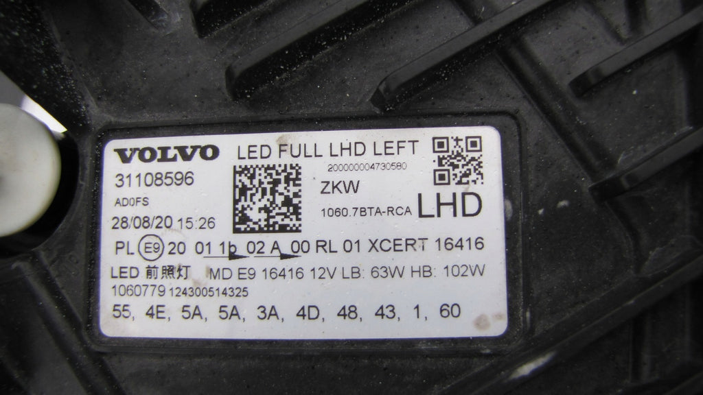 Frontscheinwerfer Volvo Xc60 II 31108596 LED Links Scheinwerfer Headlight SCH5949259327vs