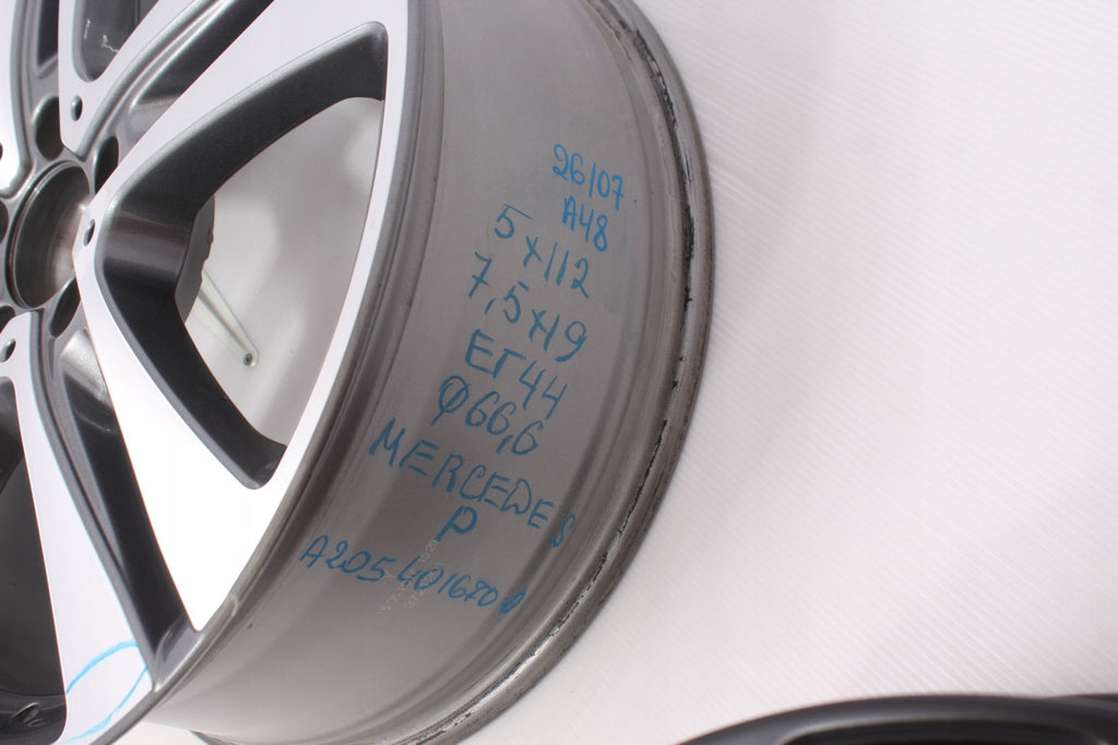 1x Alufelge 19 Zoll 7.5" 5x112 44ET W2054012200 Mercedes-Benz Rim Wheel FEL8935431994ic