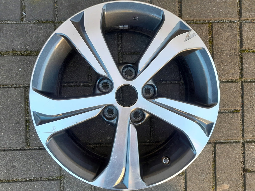 1x Alufelge 16 Zoll 6.5" 5x114.3 40ET Glanz Schwarz Nissan Qashqai I Primera P12 FEL5723140038te
