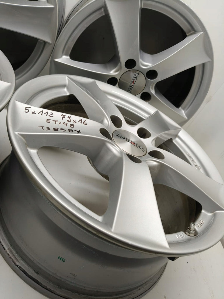 4x Alufelge 16 Zoll 7.0" 5x112 48ET Glanz Silber TS8987 Skoda I Rim Wheel FEL6532415419gz