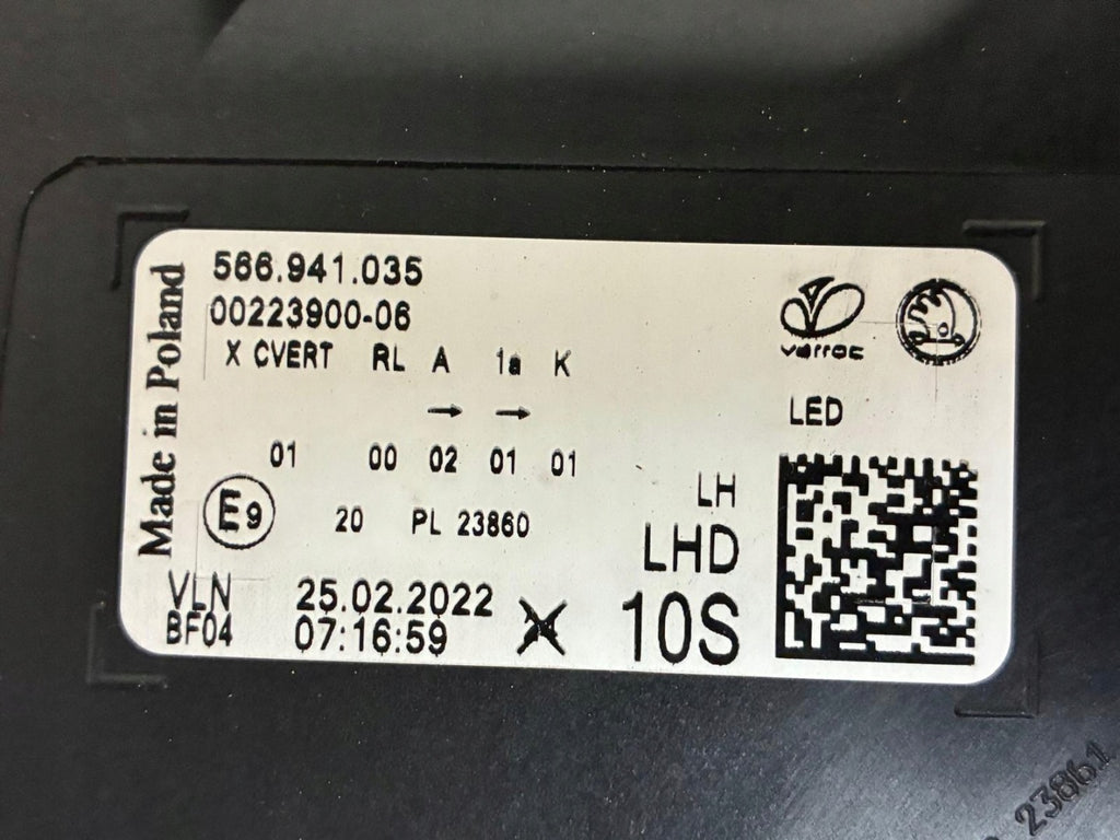 Frontscheinwerfer Skoda Kodiaq 566941035 Full LED Links Scheinwerfer Headlight SCH3772369914fs