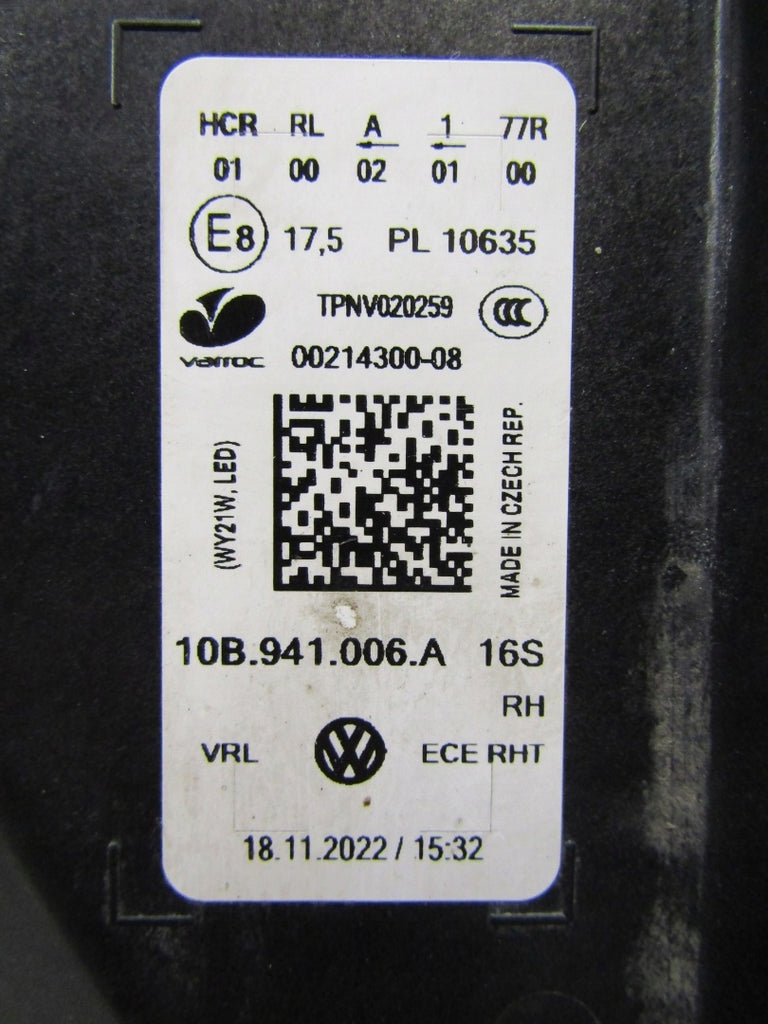 Frontscheinwerfer VW I 10B941006C LED Rechts Scheinwerfer Headlight SCH6788403436wl