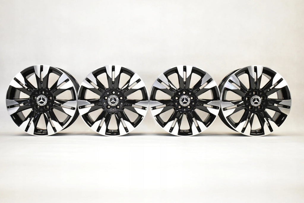 4x Alufelge 18 Zoll 8.5" 5x112 43ET Glanz Schwarz A2214017402 Mercedes-Benz W221