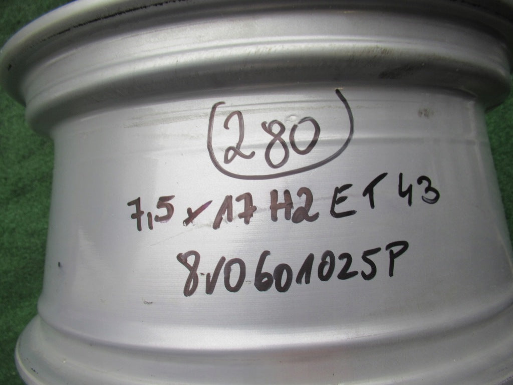 1x Alufelge 17 Zoll 7.5" 5x112 43ET Silber 8V0601025 Audi A3 Rim Wheel FEL6909710412eh