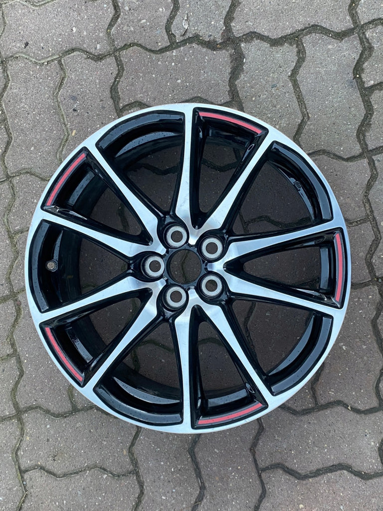 1x Alufelge 18 Zoll 7.0" 5x100 51ET Glanz Schwarz 426110DM90 Toyota Yaris FEL9027573557jp