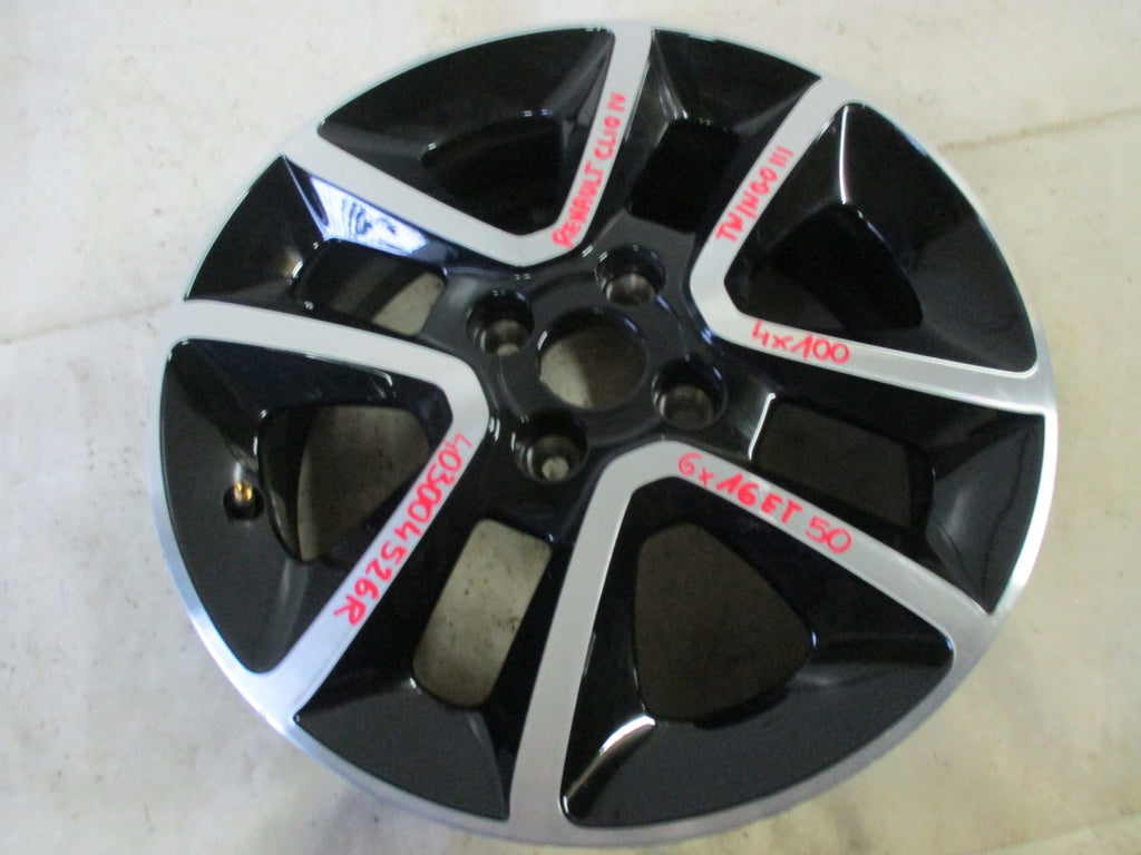 1x Alufelge 16 Zoll 6.0" 4x100 403004526R Renault Clio IV Twingo Rim Wheel FEL1000863990ss