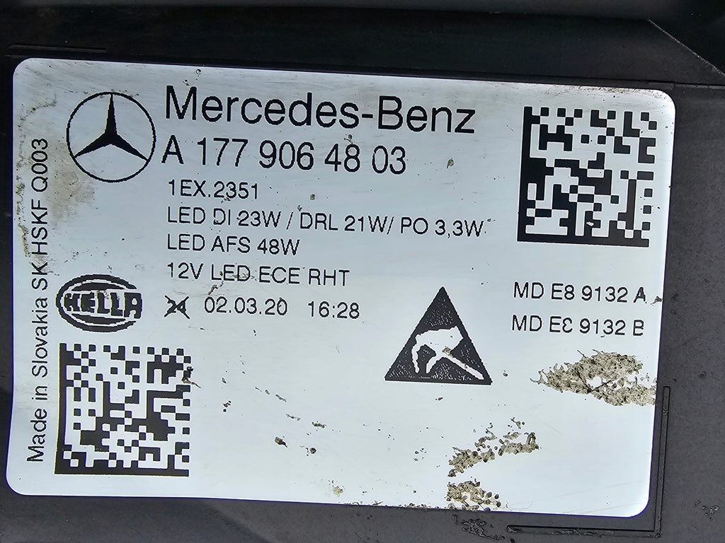 Frontscheinwerfer Mercedes-Benz W177 A1779064803 LED Rechts Headlight SCH8633327472ix