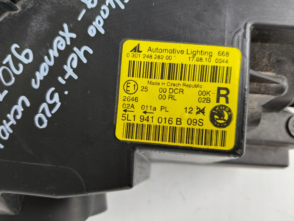 Frontscheinwerfer Skoda Yeti 5l 5L1941016B Xenon Rechts Scheinwerfer Headlight