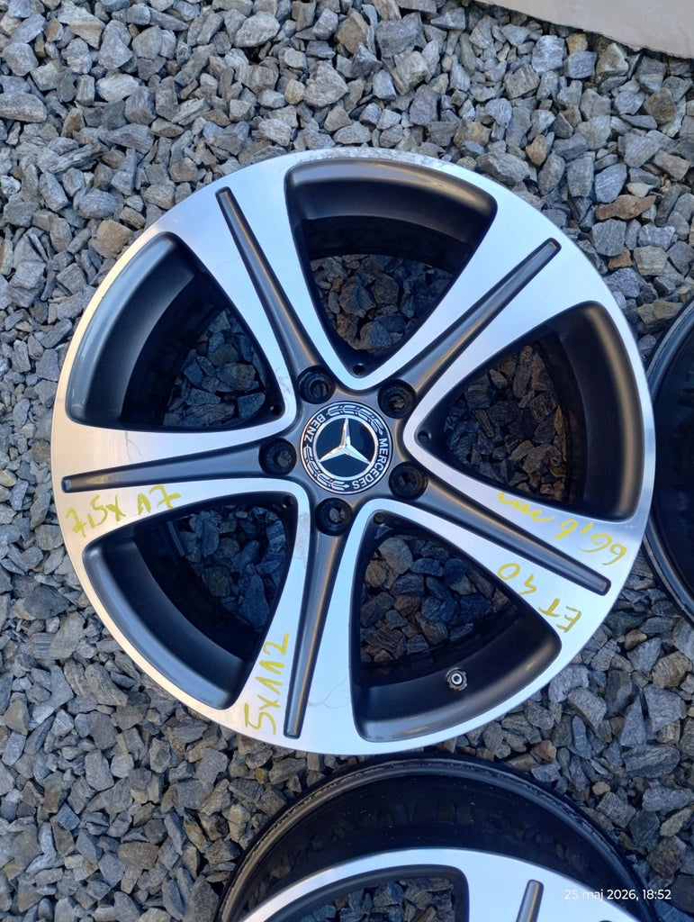4x Alufelge 17 Zoll 7.5" 5x112 40ET A2134011200 87169090 Mercedes-Benz Rim Wheel FEL8996381472lg
