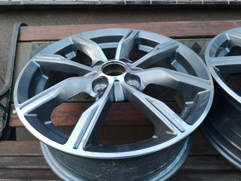 1x Alufelge 15 Zoll 5.5" 4x100 50ET Glanz Grau Mg Rim Wheel