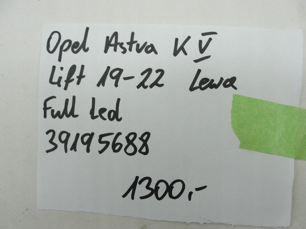 Frontscheinwerfer Opel Astra K 39195688 LED Links Scheinwerfer Headlight