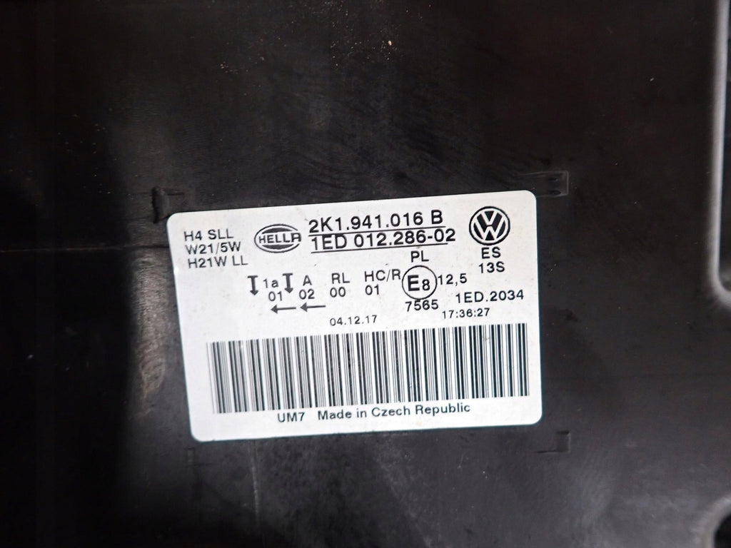 Frontscheinwerfer VW Caddy III 2K1941016B Rechts Scheinwerfer Headlight SCH3457363322yh