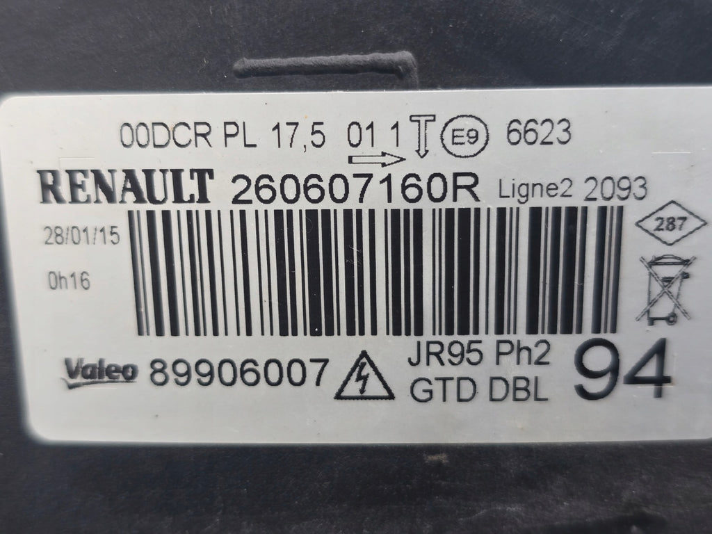 Frontscheinwerfer Renault Scenic 260607160R Xenon Links Scheinwerfer Headlight SCH4738240461dk