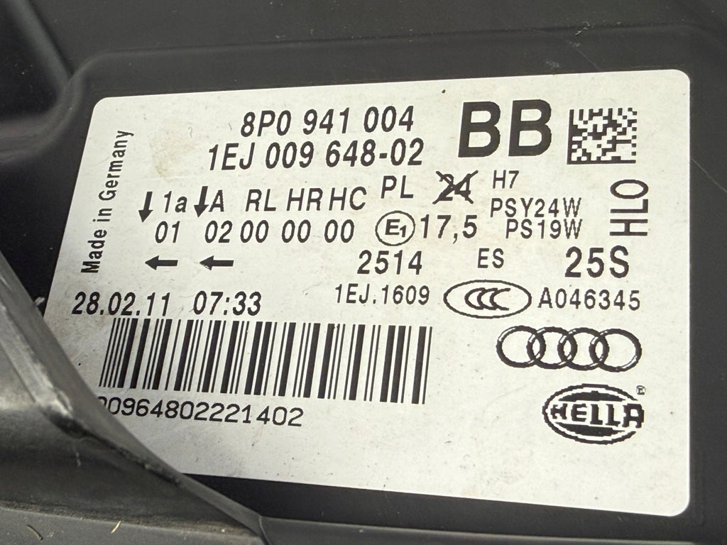 Frontscheinwerfer Audi A3 8P0941004 Ein Stück (Rechts oder Links) Headlight SCH8579691659hc