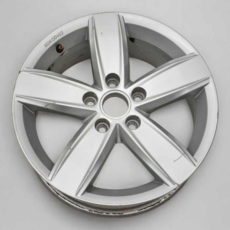 1x Alufelge 16 Zoll 6.5" 5x112 48ET Glanz Silber 5TA071496 Vw Rim Wheel