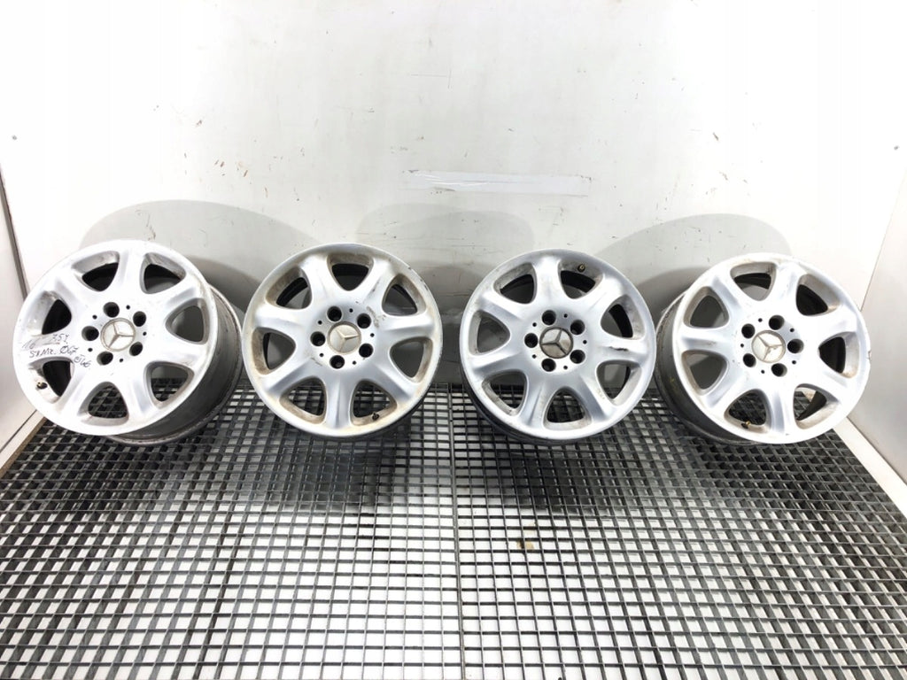 4x Alufelge 16 Zoll 7.5" 5x112 46ET Glanz Mercedes-Benz Clk C208 Rim Wheel